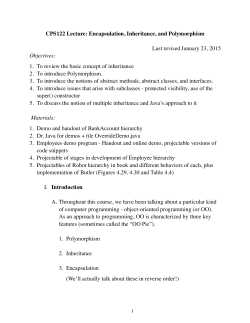 Encapsulation, Inheritance, and Polymorphism