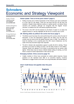 Schroders Economic and Strategy Viewpoint - February 2016