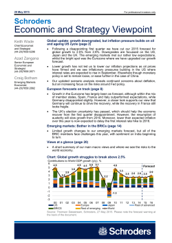 Schroders Economic and strategy viewpoint May 2015
