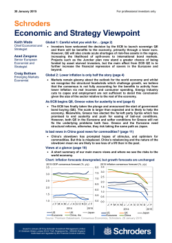 Economic and Strategy Viewpoint - January 2015