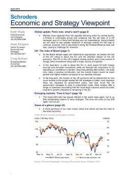 Economic and Strategy Viewpoint - April 2016