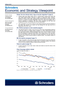 Schroders Economic and Strategy Viewpoint April 2015