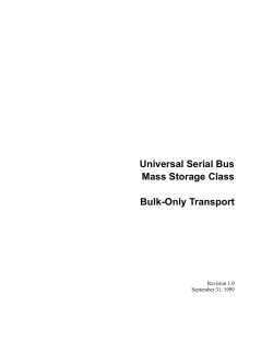 USB Mass Storage Class: Bulk-Only Transport Specification