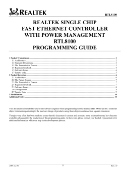 RTL8100 Programming Guide