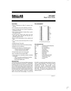 Dallas Semiconductor DS12887 Real-Time Clock and CMOS Memory