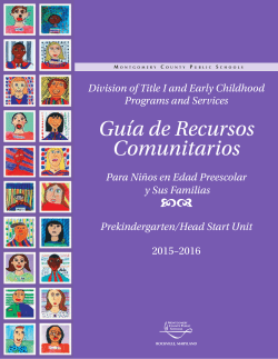 2015-2016 Community Resource Guide - SPANISH