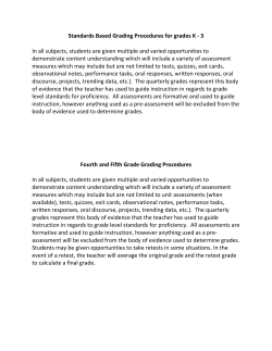 2012-13 Grading Procedures