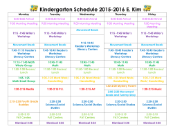 E Kim Schedule 15-16