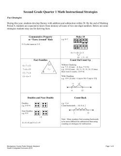 Basic Fact Strategies
