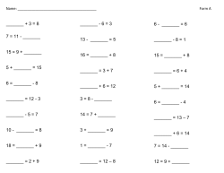 Mixed Addition and Subtraction 1