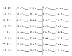 Subtraction Practice Sheet 3