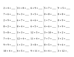 Addition Practice Sheet 1