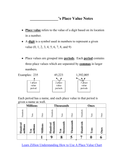 Place Value I