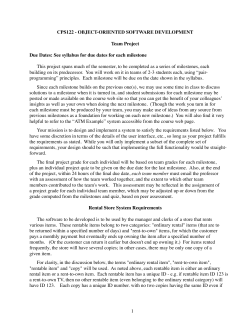 Project Requirements