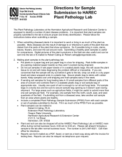 Directions for Sample Submission