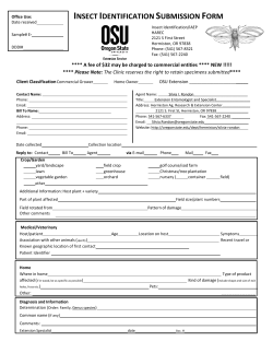 Insect Identification Submission Form