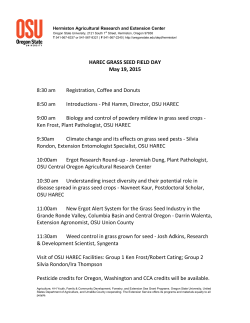 Grass Seed Field Day