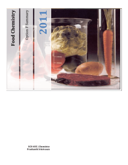 Food chemistry summary notes