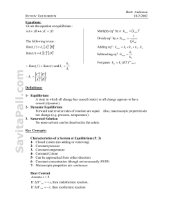 Brett's equilibrium review