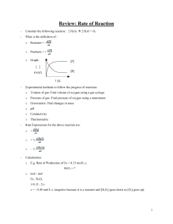 Review-Rate of Reaction-08-09