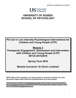 Therapeutic Engagement, Assessment and Interventions for CYP Handbook 15-16 [PDF 127.86KB]
