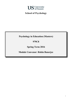 Psychology in Education Handbook 15-16 [PDF 289.23KB]