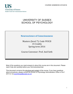 Neuroscience of Consciousness Handbook 15-16 [PDF 490.12KB]