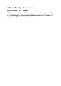 966C8 Social Psychology [PDF 184.02KB]