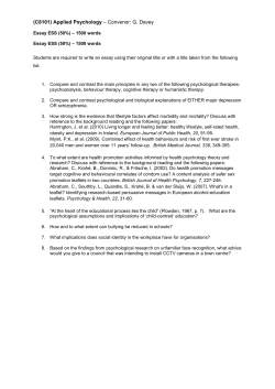 C8101 Applied psychology resit information [PDF 247.48KB]