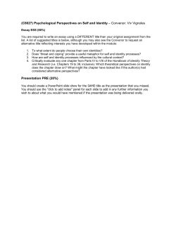 C8027 Psychological Perspectives on Self and Identity [PDF 183.75KB]