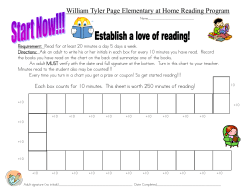 Monthly Reading Chart