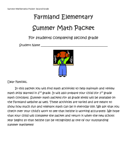 Summer Math Packet
