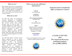 OIG Recovery Act Brochure