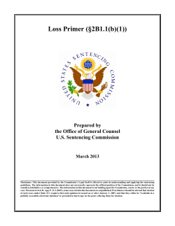 US Sentencing Commission - Loss Primer