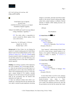 US ex rel Feldman v. Van Gorp