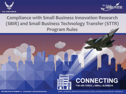 Air Force SBIR-STTR Program Rules
