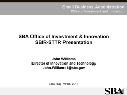 Primer on SBIR / STTR