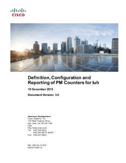 Definition, Configuration and Reporting of PM Counters for Iuh, R3.8