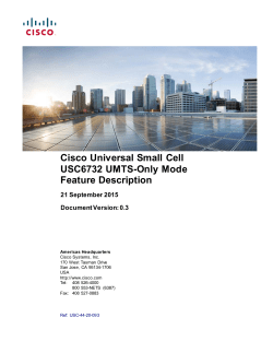 Cisco Universal Small Cell USC6732 UMTS-Only Mode Feature Description