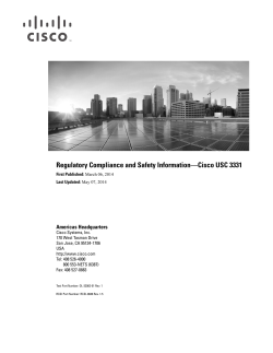 USC 3331 Regulatory Compliance and Safety Information