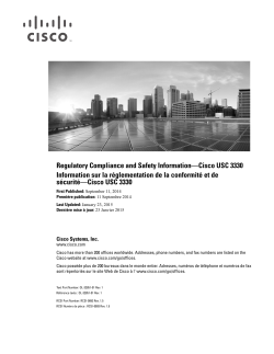 Regulatory Compliance and Safety Informationâ€”Cisco USC 3330