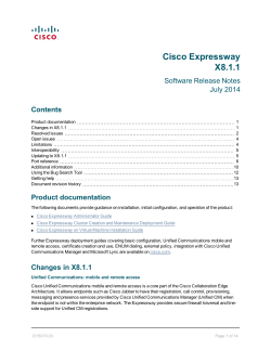 Cisco Expressway Release Note (X8.1.1)