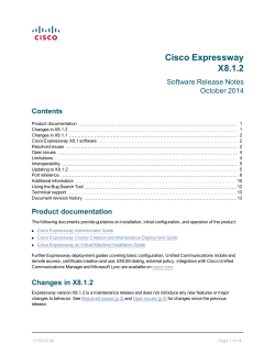 Cisco Expressway Release Note (X8.1.2)
