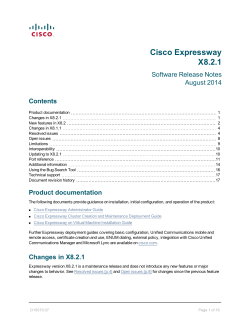 Cisco Expressway Release Note (X8.2.1)