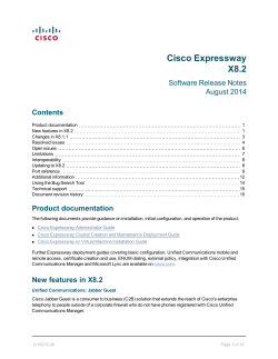 Cisco Expressway Release Note (X8.2)