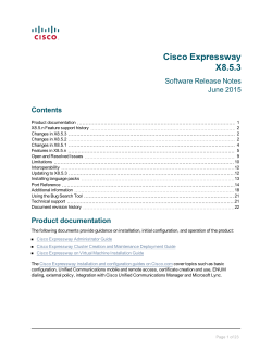 Cisco Expressway Release Note (X8.5.3)