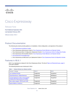 Cisco Expressway Release Note (X8.6.1)