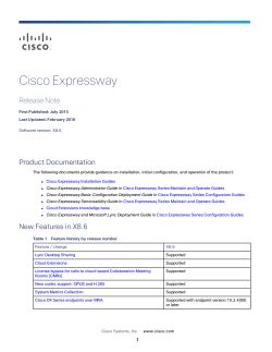 Cisco Expressway Release Note (X8.6)