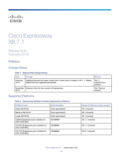 Cisco Expressway Release Note (X8.7.1)