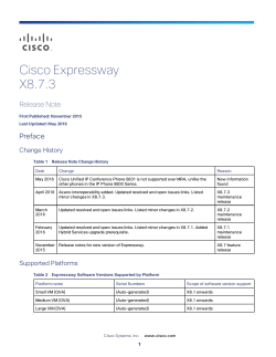 Cisco Expressway Release Note (X8.7.3)